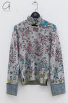 YANYAN KNITS stand collar pullover YYK-YYW23-0021-HUI gray
